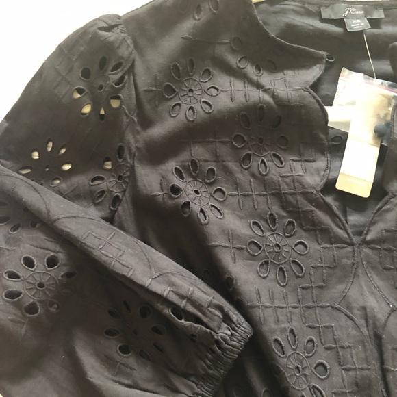J.Crew Black Eyelet Dress - Picture 3 of 9